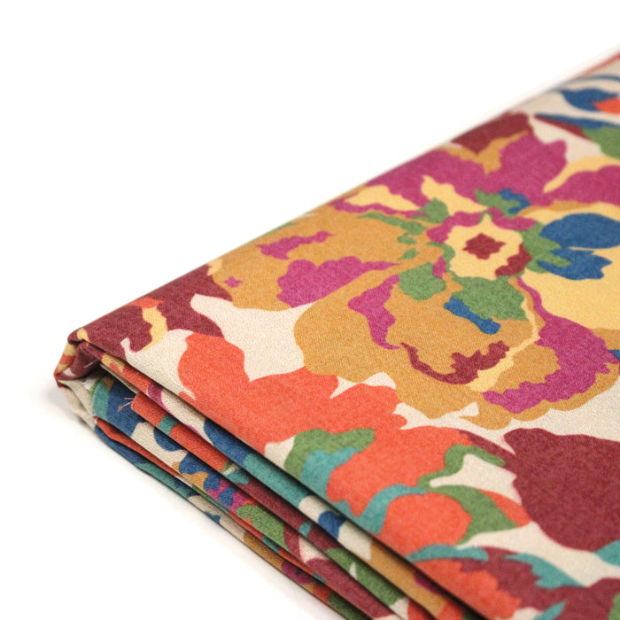 Tissu cotonnade fleuri multicolore, motif TAORMINA - OEKO-TEX STANDARD 100