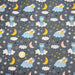 Tissu popeline coton Les ours font dodo, tons gris, bleus, roses - TissusPapi.com