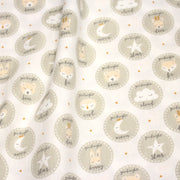 Tissu popeline coton SWEET BABY CIRCLE, aux animaux & cercles - TissusPapi.com