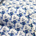 Tissu popeline coton Le duo d'oiseaux bleus, fond blanc - TissusPapi.com