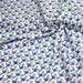 Tissu popeline coton Le duo d'oiseaux bleus, fond blanc - TissusPapi.com