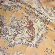 Tissu satin de coton ameublement, TOILE DE JOUY scène chinoise de Jean Pillement, INALTERA, fabriqué en Suisse - TissusPapi.com