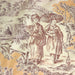 Tissu satin de coton ameublement, TOILE DE JOUY scène chinoise de Jean Pillement, INALTERA, fabriqué en Suisse - TissusPapi.com