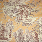 Tissu satin de coton ameublement, TOILE DE JOUY scène chinoise de Jean Pillement, INALTERA, fabriqué en Suisse - TissusPapi.com