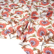 Tissu INDIENNES, cotonnade imprimée fleurie : deux motifs différents - OEKO - TEX STANDARD 100 - TissusPapi.com