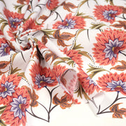 Tissu INDIENNES, cotonnade imprimée fleurie : deux motifs différents - OEKO - TEX STANDARD 100 - TissusPapi.com