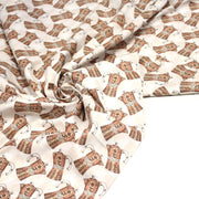 Tissu popeline coton aux cafetières moka - TissusPapi.com