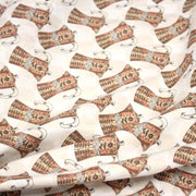 Tissu popeline coton aux cafetières moka - TissusPapi.com