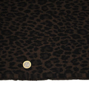 Tissu lainage motif léopard : grège & chocolat ou tout chocolat - EXCLUSIVITE FABRIQUEE EN ITALIE - TissusPapi.com