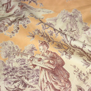 Tissu satin de coton ameublement, TOILE DE JOUY scène chinoise de Jean Pillement, INALTERA, fabriqué en Suisse - TissusPapi.com