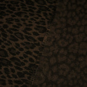 Tissu lainage motif léopard : grège & chocolat ou tout chocolat - EXCLUSIVITE FABRIQUEE EN ITALIE - TissusPapi.com