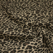 Tissu lainage motif léopard : grège & chocolat ou tout chocolat - EXCLUSIVITE FABRIQUEE EN ITALIE - TissusPapi.com