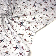 Tissu coton NOËL, gris aux gamins dans la neige - OEKO - TEX - TissusPapi.com
