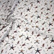 Tissu coton NOËL, gris aux gamins dans la neige - OEKO - TEX - TissusPapi.com