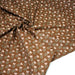 Tissu popeline coton marron aux coeurs roses - TissusPapi.com