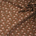 Tissu popeline coton marron aux coeurs roses - TissusPapi.com