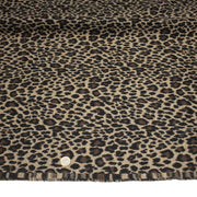 Tissu lainage motif léopard : grège & chocolat ou tout chocolat - EXCLUSIVITE FABRIQUEE EN ITALIE - TissusPapi.com