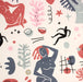 Tissu coton grande largeur 280cm, motif MATISSE : deux jolis coloris dispos - STANDARD 100 OEKO - TEX - TissusPapi.com