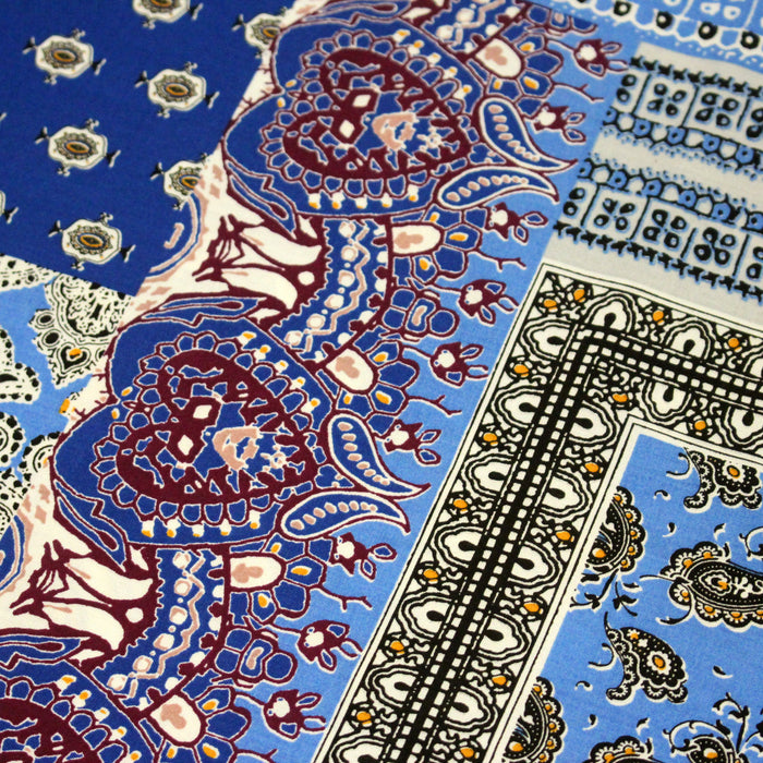 Tissu popeline de viscose aux motifs indiens & cachemire paisley - Fabrication française - OEKO-TEX