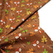 Tissu popeline coton rouille aux jolis renards et fleurs d'automne - TissusPapi.com