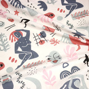 Tissu coton grande largeur 280cm, motif MATISSE : deux jolis coloris dispos - STANDARD 100 OEKO - TEX - TissusPapi.com