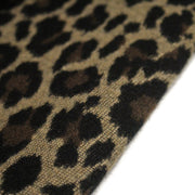 Tissu lainage motif léopard : grège & chocolat ou tout chocolat - EXCLUSIVITE FABRIQUEE EN ITALIE - TissusPapi.com