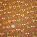 Tissu popeline coton rouille aux jolis renards et fleurs d'automne - TissusPapi.com