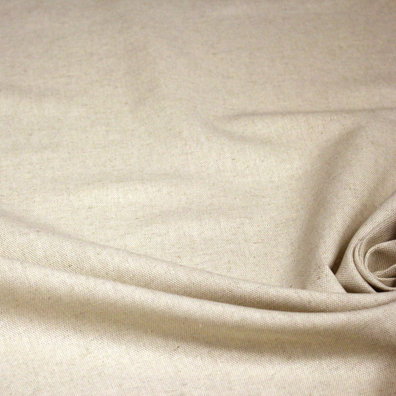 Tissu métis lin coton, grande largeur 280cm, couleur naturel - TissusPapi.com