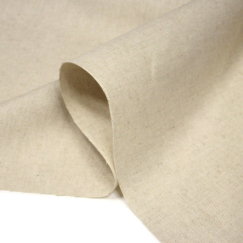 Tissu métis lin coton, grande largeur 280cm, couleur naturel - TissusPapi.com