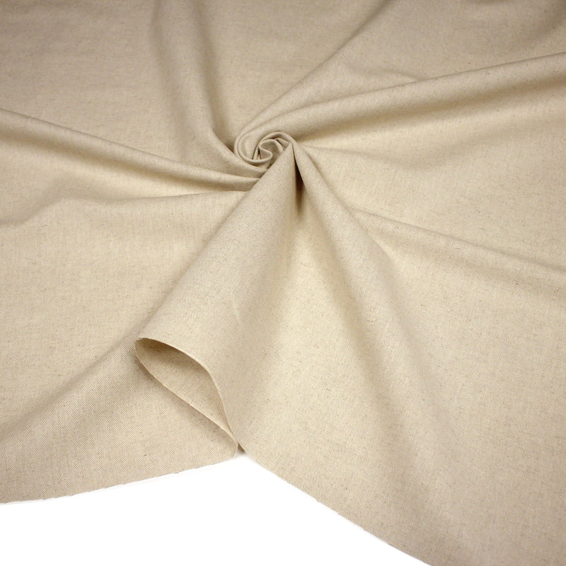 Tissu métis lin coton, grande largeur 280cm, couleur naturel - TissusPapi.com