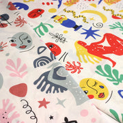 Tissu coton grande largeur 280cm, motif MATISSE : deux jolis coloris dispos - STANDARD 100 OEKO - TEX - TissusPapi.com