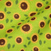 Tissu popeline coton vert aux tournesols jaunes & feuilles vertes - TissusPapi.com