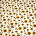 Tissu popeline coton blanc aux tournesols jaunes & feuilles vertes - TissusPapi.com