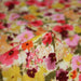 Tissu double gaze imprimée fleuri rose et jaune - OEKO - TEX STANDARD 100 - TissusPapi.com