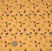 Tissu popeline coton corail aux fleurs graphiques jaunes - TissusPapi.com