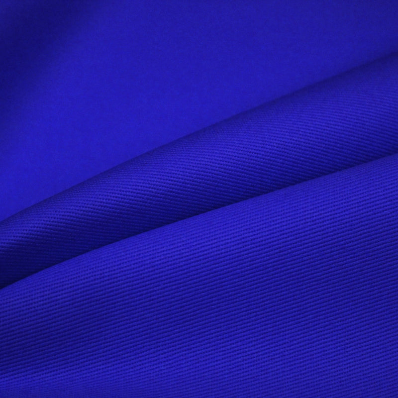 Tissu gabardine coton bleu roi - 325gr/m2 - Fabrication française - TissusPapi.com