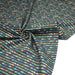 Tissu popeline coton rayures bleues et fines fleurs multicolores - TissusPapi.com