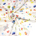 Tissu cotonnade aux DESSINS D'ENFANT multicolores, fond blanc - TissusPapi.com