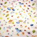 Tissu cotonnade aux DESSINS D'ENFANT multicolores, fond blanc - TissusPapi.com