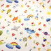 Tissu cotonnade aux DESSINS D'ENFANT multicolores, fond blanc - TissusPapi.com