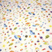 Tissu cotonnade aux DESSINS D'ENFANT multicolores, fond blanc - TissusPapi.com