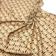 Tissu popeline coton LA COUTURE, mannequins & machines à coudre, fond ocre - TissusPapi.com