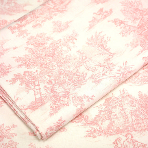 Tissu coton Toile de Jouy traditionnelle 160cm de large : bleu et nombreuses couleurs - STANDARD 100 OEKO - TEX - TissusPapi.com