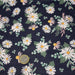 Tissu popeline coton bleu aux marguerites blanches et jaunes - TissusPapi.com