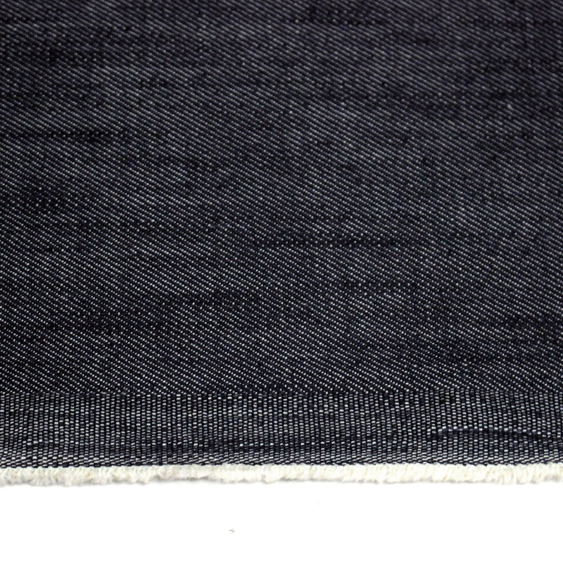 Tissu DENIM brut coton élasthanne bleu marine - Fabrication italienne - TissusPapi.com