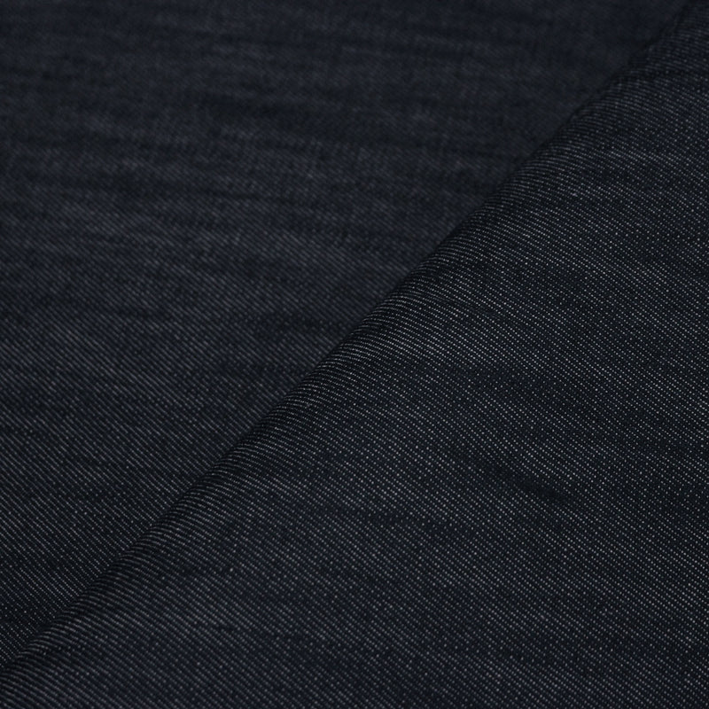 Tissu DENIM coton élasthanne bleu nuit - Fabrication italienne - TissusPapi.com