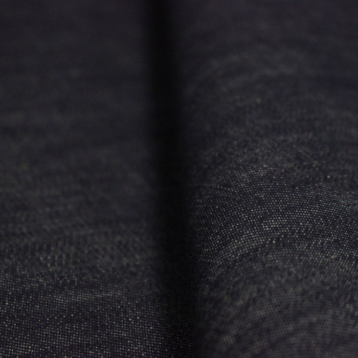 Tissu DENIM brut coton élasthanne bleu marine - Fabrication italienne - TissusPapi.com
