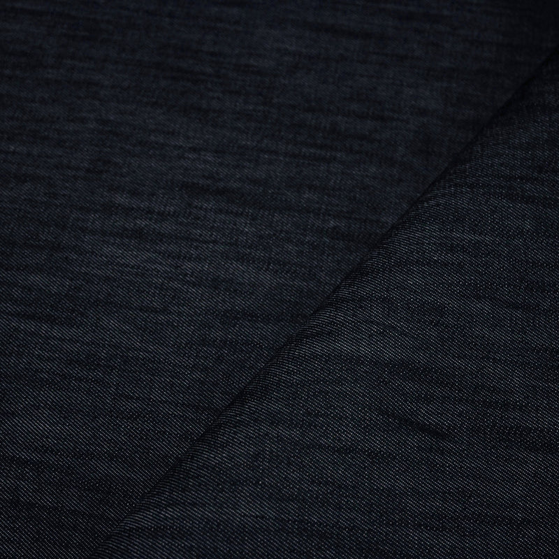 Tissu DENIM coton élasthanne bleu nuit - Fabrication italienne - TissusPapi.com