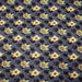 Tissu popeline coton bleu aux coeurs noirs et petits fleurs multicolores - TissusPapi.com