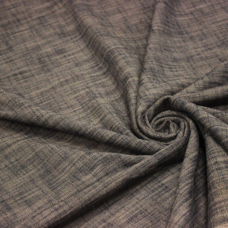 Tissu DENIM souple coton bleu rosé - Fabrication italienne - TissusPapi.com